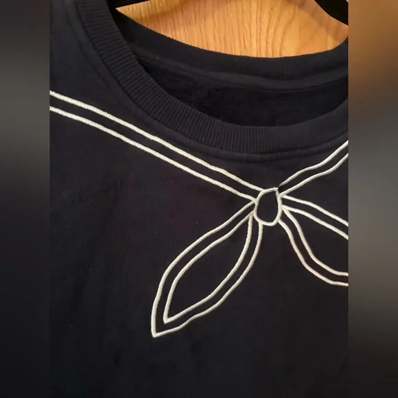 KULE Navy Sweatshirt with White Accents - Picture 3 of 8